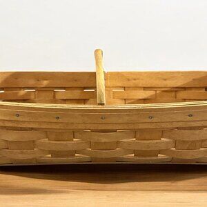 1995 Vintage Longaberger Bread Basket w/ Brick Protector (Signed)